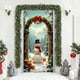 thumbnail image 5 of Ireezec Christmas Door Curtain Santa Claus Print Polyester Fabric Holiday Decoration for Front Door Indoor Wall Party Festival Decor, 5 of 6