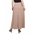 thumbnail image 3 of NY Collection Womens Petites Tie Belt Wide Waistband Midi Skirt, 3 of 4