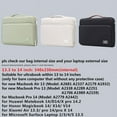 thumbnail image 5 of Laptop Bag for Macbook Air 13 M2 A2681 A2337 A2179 Case Handbag Briefcase Funda for Mac book Pro 13 14.2 A2338 A2779 2023 Cover (Black,Pro13A1706 1989 2159), 5 of 6
