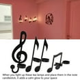 thumbnail image 3 of Music Note Candle Holder, Eye Catching Black Music Note Wall Sconce 4Pcs  For Activities For Daily Use, 3 of 8