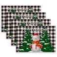 thumbnail image 1 of Mantel individual navideño reversible de tela resistente al calor, decoración navideña, 1 of 5