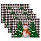 thumbnail image 1 of Mantel individual navideño, mantel individual reversible de tela resistente al calor, decoración navideña, 1 of 5