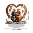 thumbnail image 3 of ERK 1Pcs Valentine Heart Rose Rabbit Acrylic Desk 2D Ornament Home Cute Valentine Theme Design, 3 of 5