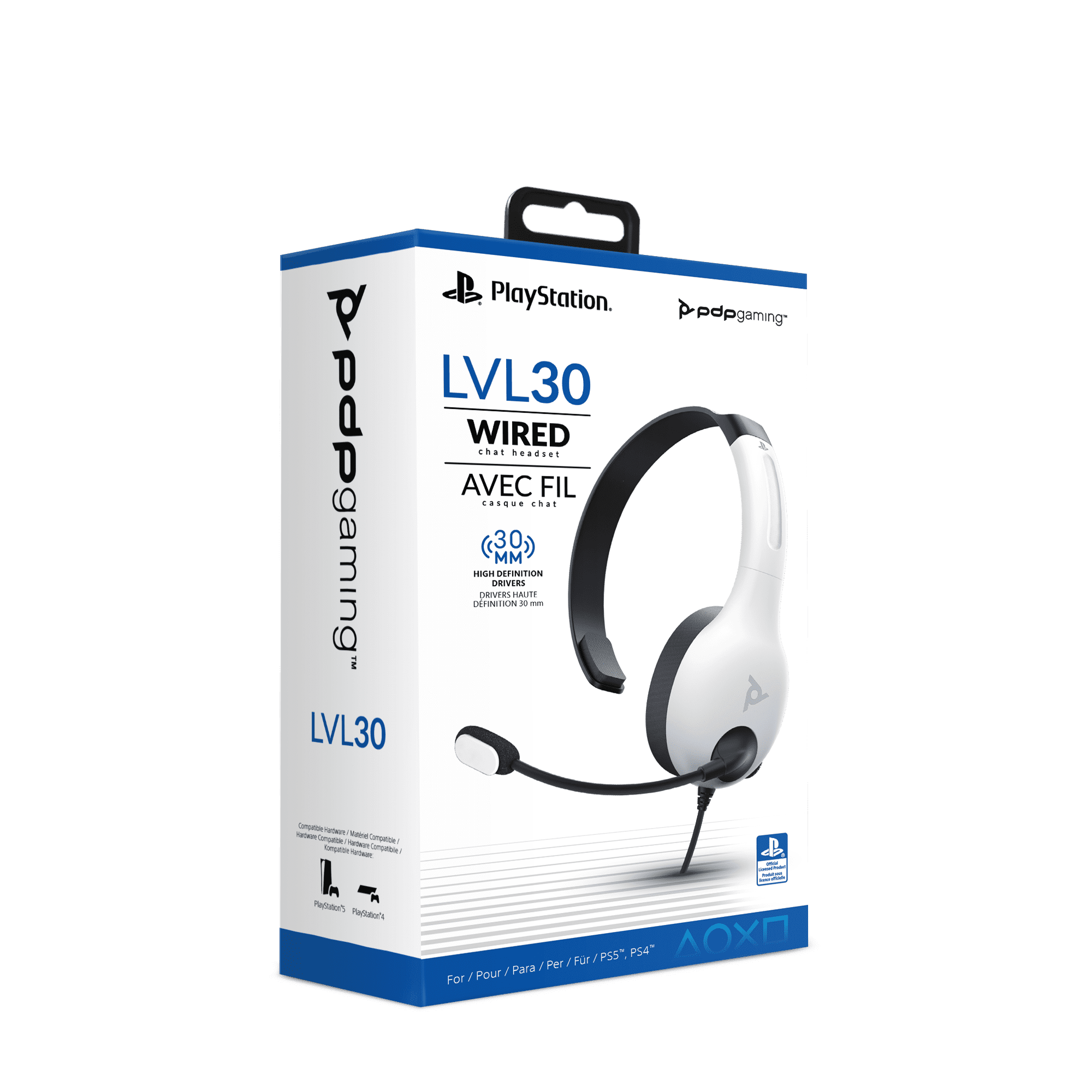 PDP LVL30 Wired Chat Headset for PlayStation 5 / PlayStation 4 / PC