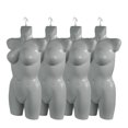 thumbnail image 1 of Atmos Homeware Maniquí de Dama | Exhibidor de Mujer 3/4 de Plástico de Alta Resistencia con Gancho | Cuerpo Femenino para Ropa y Accesorios | Paquete de 4 Piezas color Gris, 1 of 5