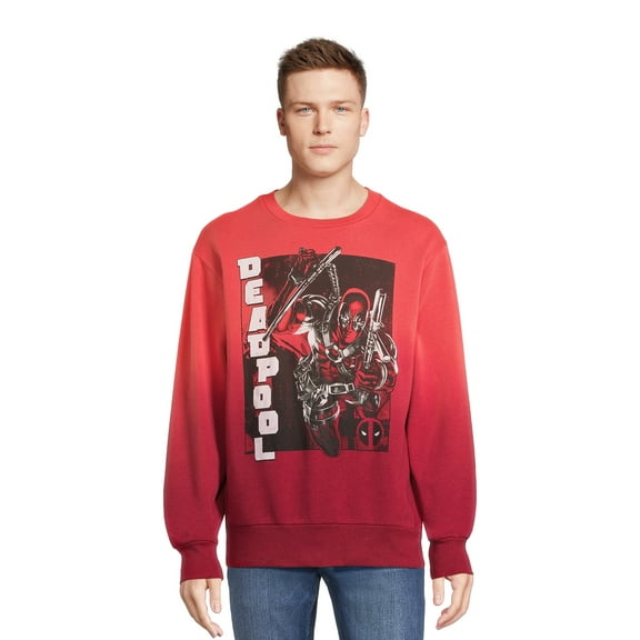 Deadpool Men’s and Big Men’s Graphic Crewneck Sweatshirt, Sizes XS-3XL