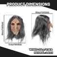 thumbnail image 3 of Sahpxhe Halloween Witch Mask Costume, Flesh-Colored Witch Role-Playing Old Woman Mask for Halloween Indoor Living Room Party Decor Black, 3 of 6