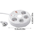 thumbnail image 3 of Home Decor Round Power Strip With USB Charging Ports & Night Light – Surge Protector Power Extension With Design Ideal 6.3", 3 of 7