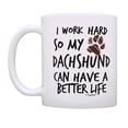 thumbnail image 3 of ThisWear Dog Themed Gifts for Women I Work Hard So My Dachshund Can Have A Better Life Heart Paw Print 11oz Ceramic Coffee Mug Paw Print, 3 of 7