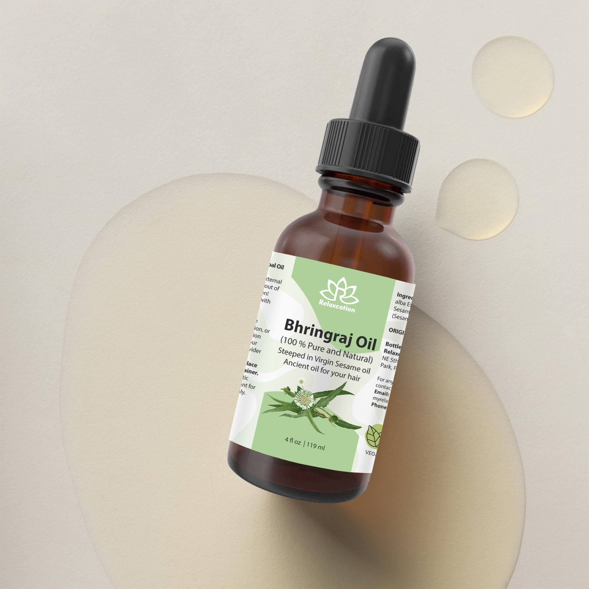 Bhringraj (Eclipta Alba) Herbal Infused Oil – Ayurvedic Hair & Scalp Oil, Cold-Pressed by Relaxcation