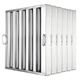 thumbnail image 4 of Heavy Duty 5-Groove Baffle Range Hood Filter – Commercial Kitchen Exhaust, 430 Stainless Steel, Enhanced Grease Trap, Durable, Dishwasher Safe, Easy Clean – Pack of 6, Size: 19.5"x24.5"x1.9", 4 of 7