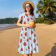 thumbnail image 4 of Disketp Strawberry para Vestido de Manga Corta para Mujeres, Vestidos de Verano para Mujeres, Casual y Holgado para la Playa, 4 of 6