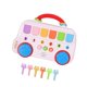 thumbnail image 2 of Juguete de autobús de animales clave juguete musical interactivo apoyo preescolar de aprendizaje juguete para bebés juguete sensorial con música y luz Mango rojo, 2 of 9