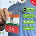 thumbnail image 3 of RN BadgeBottom Horizontal RN Badge Buddy & RN Badge Holder Combo - Heavy Duty 2 in 1 Badge Bottom I’D Nursing Accessories - Double Sided Clear Sleeve by Specialist ID, 3 of 7
