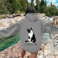 thumbnail image 2 of WEAIXIMIUNG Robe Sweat Femme Manches Courtes Imprimé Chat et Chien Décontracté à Capuche pour Détente, 2 of 5