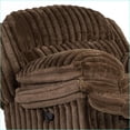 thumbnail image 6 of Recliners | Contemporary Chocolate Corduroy Manual Motion Glider Recliner Chair | Solid Wood, 6 of 7