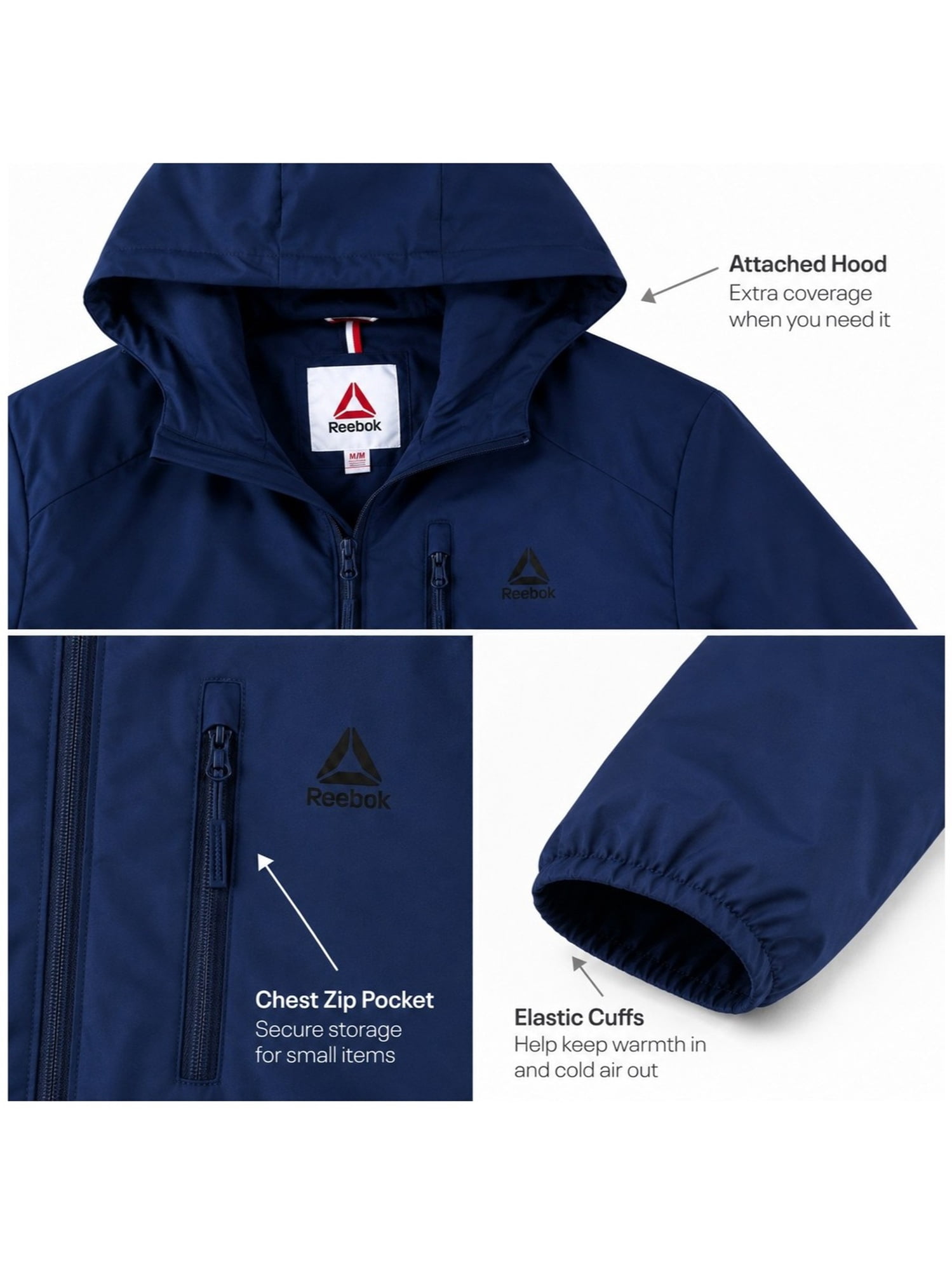 Reebok Men's and Big Men's Delta Lite Jacket, Sizes S-3XL