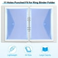 thumbnail image 4 of Uxcell A4 Plastic Binder Pockets for 11 Ring Binder, 10pcs Letter Size Pouch File Bag Organizer, Blue, 4 of 5