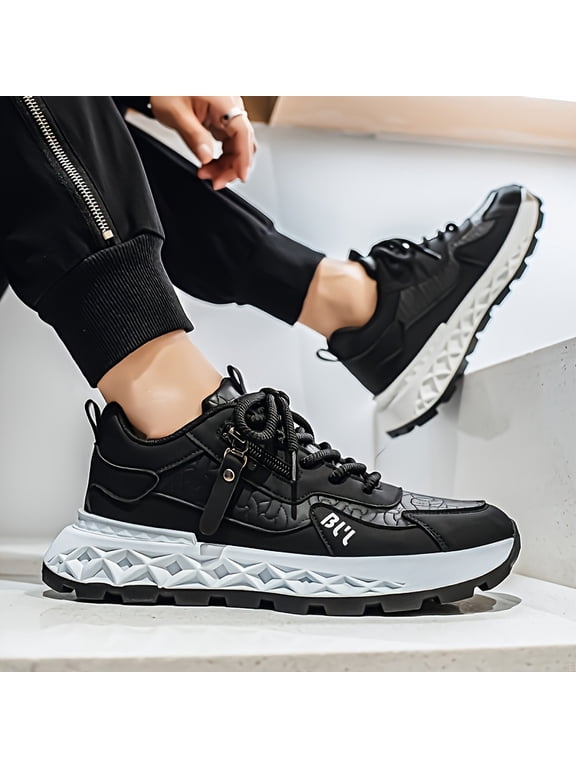 Men's Low-Top Sneakers Breathable All-Season Upper & Sole Lace-Up Casual Sneakers Suitable for Daily Wear,, Gym, Outdoor - Multi-Color Options