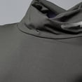 thumbnail image 2 of Men's Winter Shirts, Men's Winter Solid Color Medium High Neck Bottom Layer Long Sleeved Round Neck Top, 2 of 4