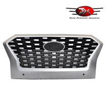 JX RACING Front Bumper Grille Assembly Compatible with Hyundai Palisade 2020-2022 Upper Camera and Radar Hole Silver