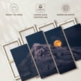 thumbnail image 6 of Elephant Stock Moonrise Over Mount Hood Wall Art - Horizontal Multi Panel Canvas - Living Room Wall Decor - Nature Multi Panel - Blue And Orange Decor - 36" x 22", 6 of 8