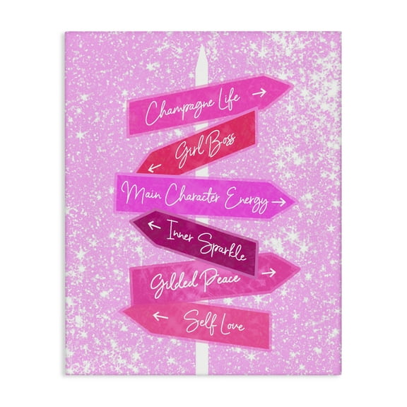 Stupell Industries Confident Glam Sign Posts Canvas Wall Art, design by Ziwei Li, 48 x 36