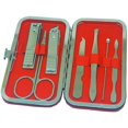 thumbnail image 1 of ZECATL Kit de Pédicure, Coupe-Ongles, Kit de Toilettage Professionnel, Outils pour Ongles pour Hommes et Femmes (7 en 1 à Carreaux Rouges), 1 of 4