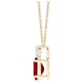 thumbnail image 2 of ANGARA Natural Oval Ruby Solitaire Pendant with Diamond in 14K Yellow Gold for Women (Size-6x4mm) | July Birthstone, Birthday, Anniversary, Jewelry Gift for Women | Natural Ruby Necklace, 2 of 10