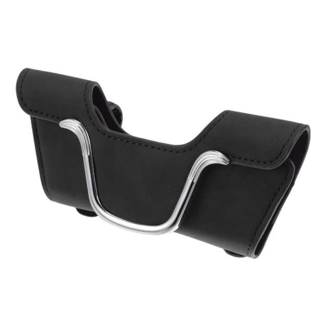 Estuche para Gafas de Sol para Coche Único Bargains Magnético Universal Soporte para Gafas de Visor de Coche Almacenamiento Ante, Platinado Negro 17.5x8cm 1 Pcs