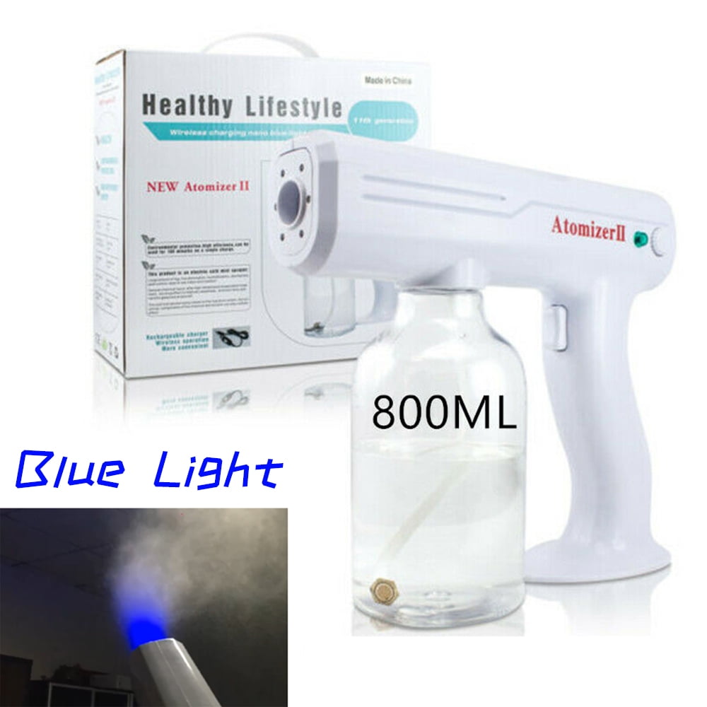 800ML Electric Nano Spray Gun Steam Blue Ray Light Wireless Portable Home Office 