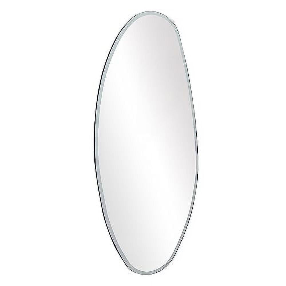 AUA CROWN Irregular Frameless Water Drop Wall Mirror, 47x23 Inch Irregular Oval Wall Mirror, Decorative Wall Mirror For Living Room Bedroom Bathroom, Horizontal or Vertical Mounting