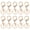 Gold, variant on Suodoka 10 Pieces Lobster Clasp Key Chains, Non Fading Plated DIY Accessories (Silver) - 1.0 x 2.4 inches / 25 x 62 mm