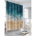 thumbnail image 3 of Shower Curtains Sea Beach Bath Curtain Waves Splash Waterproof Bathroom Shower Curtain Set with Hooks Decoration 72 x 84 Inches, 3 of 7