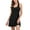 Black, variant on V for city style Womens Cotton Sleepwear Nightgown Racerback Casual Long Swing Camisole Dress