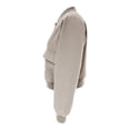 thumbnail image 3 of Chamarra George para Mujer, Bomber con Botones al Frente, Cuello Redondo Beige Talla M, 3 of 4