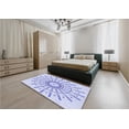 thumbnail image 4 of Ahgly Company Indoor Square Patterned Lavender Blue Area Rugs, 3' Square, 4 of 6