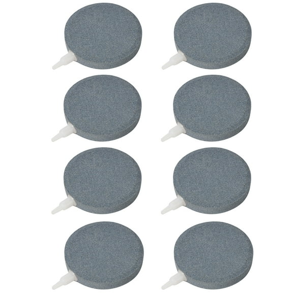 Aquaneat 8 pcs Air Stone Aquarium Bubbler 3" Disc Fish Tank Oxygen Diffuser