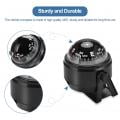 Black Electronic Adjustable Military Marine Ball Night  Compass for Boat Vehicle