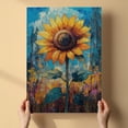 thumbnail image 3 of Sunflower Flower Canvas Wall Art 8x12 inches - Soft Antique Cottagecore Sunflower Flower Watercolor Floral Wall Art for Interior, 3 of 5