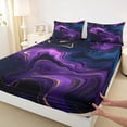 thumbnail image 3 of Homewish Gradient Marble Full Size Sheets 4-Piece for Boys Girls,Abstract Stone Pattern Breathable Bed Sheets,Marbling Watercolor Lightweight Sheet Sets,Breathable Home Decor, 3 of 7