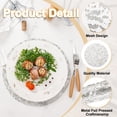 thumbnail image 3 of 16Pcs Manteles Redondos Desechables Tono Plateado, 13" Decoraciones de Mesa con Lentejuelas Metálicas, 3 of 6
