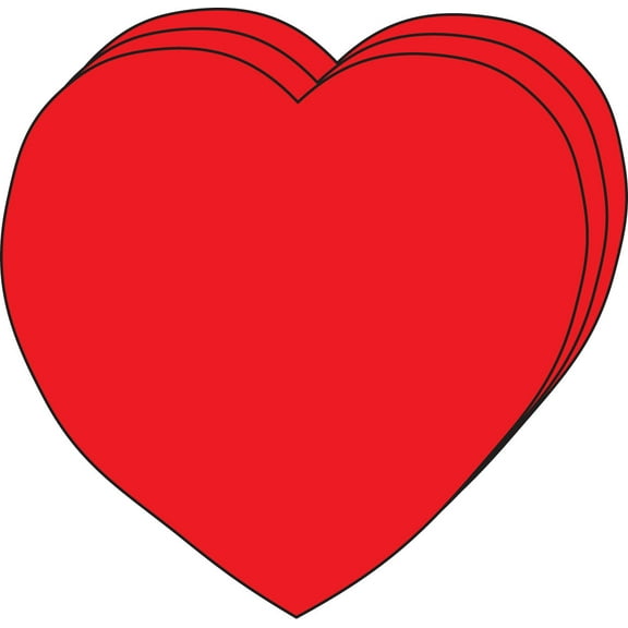 SHAPES ETC. Large Single Color Cut-Out - Heart