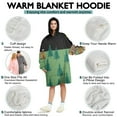 thumbnail image 5 of Wearable Oversized Blanket,Green Bigfoot and Campfire Pattern Wearable Blanket Hoodie for Adults,Cozy Hooded Blankets with Super Pockets,Super Warm Fuzzy Pullover for Women & Men, 5 of 6