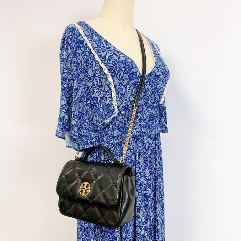 Tory Burch 153399 Willa Mini Top Handle Bag Black - Walmart.com