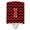 Black & Red, variant on Caroline's Treasures CJ1048-ICNL Letter I Chevron Garnet and Gold Ceramic Night Light, 6x4x3", multicolor