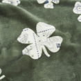 thumbnail image 5 of Freedom 50" x 60" Plush Throw Blanket, Clover Green Blanket for Sofa or Bed, 5 of 8