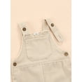 thumbnail image 4 of Qiylii Baby Girls Corduroy Bib Pants, Solid Color Square Neck Jumpsuit, 4 of 10