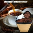 thumbnail image 3 of Stainless Steel Reusable Size 4 Cone Shape Permanent Coffee Filter Mesh Bas✨f A3E5, 3 of 8