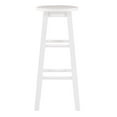 thumbnail image 3 of Bowery Hill Modern / Contemporary Wood Round Bar Stool in White, 3 of 9